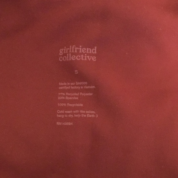 Girlfriend Collective rust  work out top. - Picture 5 of 5